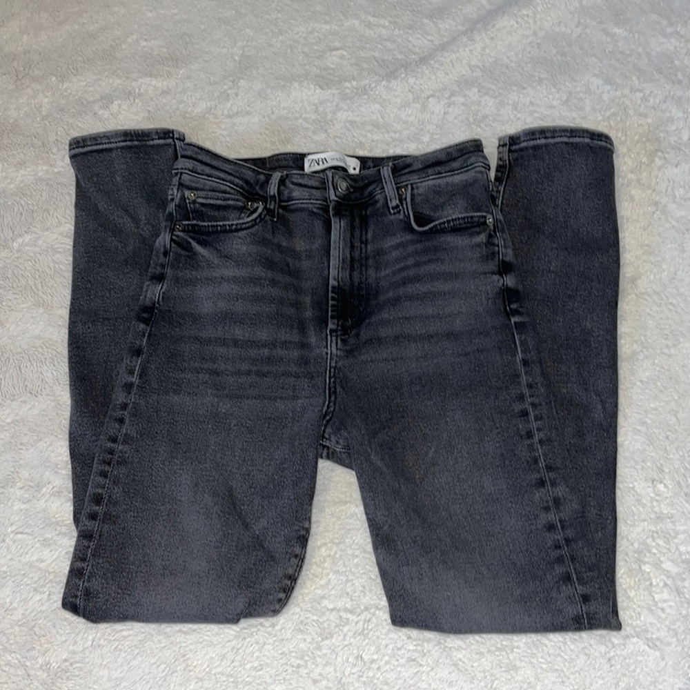 Black high rise Zara jeans